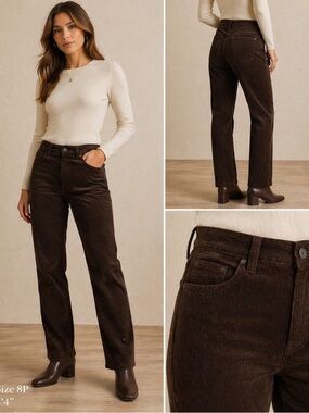 Lauren Ralph Lauren Brown Corduroy Pants Women’s 8P Petite Classic Fit
